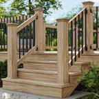 50 Pack Deck Balusters 36 Inch Rectangle Deck Railing Balusters with End Caps & Stainless Screws, Outdoor Face Mount Metal Spindles for Porch Stair