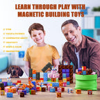 Magnetic Blocks - Build Magnet World Magic Portal Set, Magnetic Tiles Building Blocks Toddler Toys STEM Sensory Outdoor Toys for 3+ Year Old Boys & Girls, Creative Kids Games Kids Toys-120PCS
