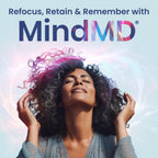 1MD Nutrition MindMD - Brain Supplement for Memory and Focus - Bacopa Monnieri for Nootropic Brain Support - Brain Health Supplement for Adults - with Vitamin B6 & Green Tea Extract - 60 Caps