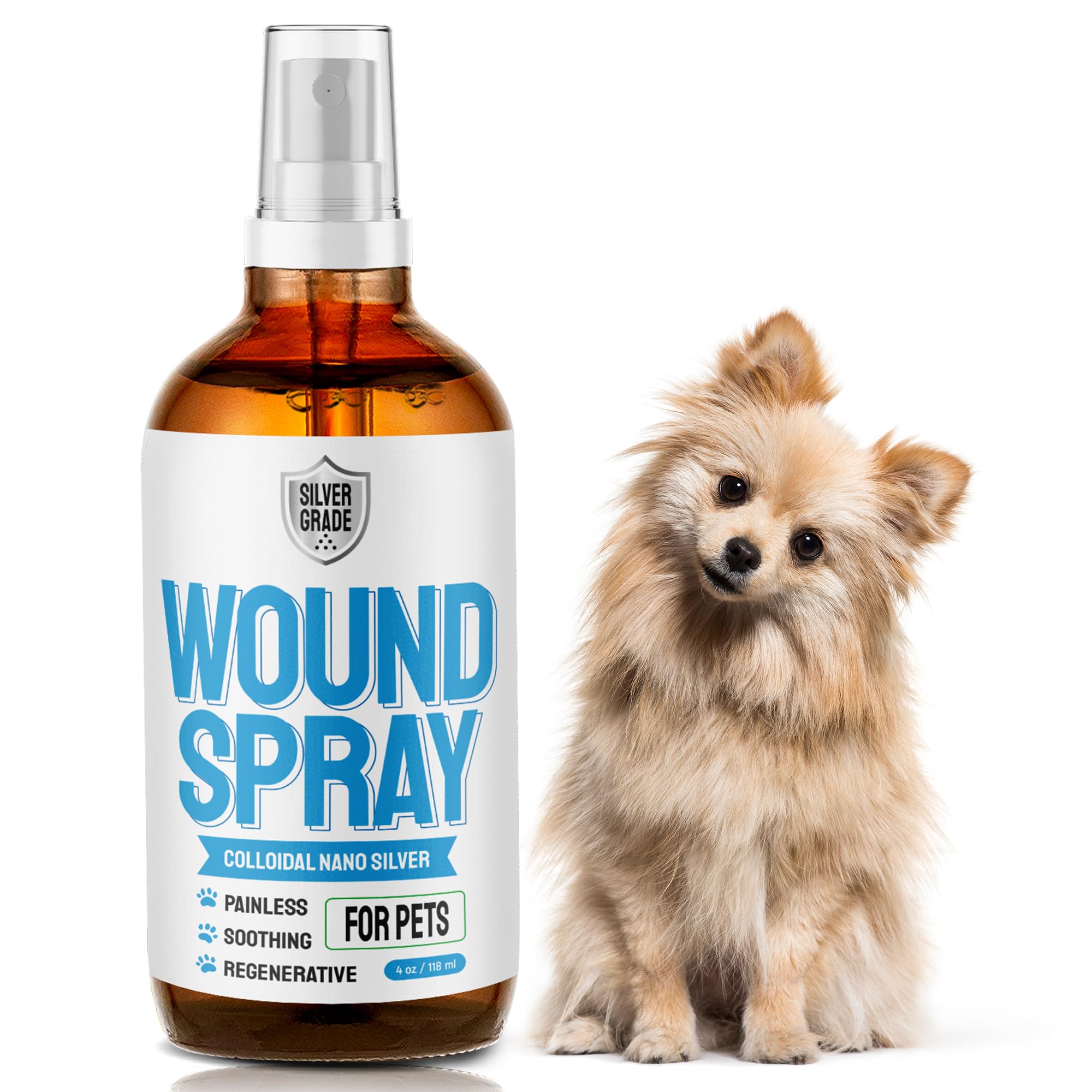 SILVER GRADE Wound Spray for Pets - 4 oz