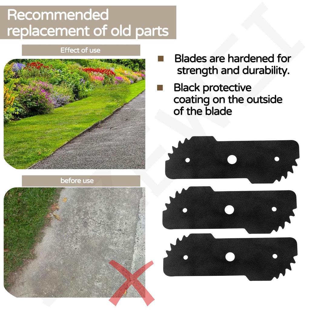 LIZEWEI 5 Pcs 7-1/2-inch Edge Hog Heavy-Duty Edger Blade Compatible with Black Decker LE750, LE710, LE760 Replace EB-007, High Temperature Quenching Process
