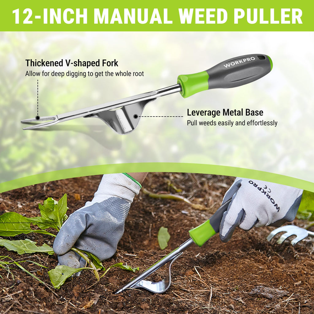 WORKPRO 3-Piece Weed Puller Tool Set