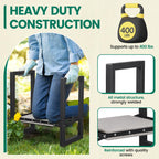 DIOVPLX Garden Kneeler and Seat - Heavy Duty Folding Garden Stool with Handles, Stable Kneeling Device Bench Chair Gardening Tools Gifts for Women Men Seniors Gardeners Outdoor Weeding Planting