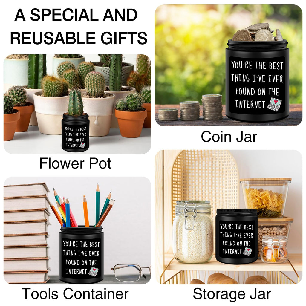 Homsolver Gifts for Boyfriend, Him, Husband, Men, Funny Anniversary Birthday Christmas Valentines Romantic Gifts for Him, Boyfriend, Black Cedar Juniper Sandalwood Candle