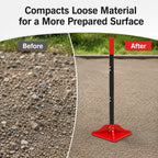 8" x 8" Steel Tamper Tool with 48" Handle, Heavy Duty Hand Compactor for Soil, Gravel, Dirt, Asphalt, Pavers, Driveway Repair, Lawn & Landscaping