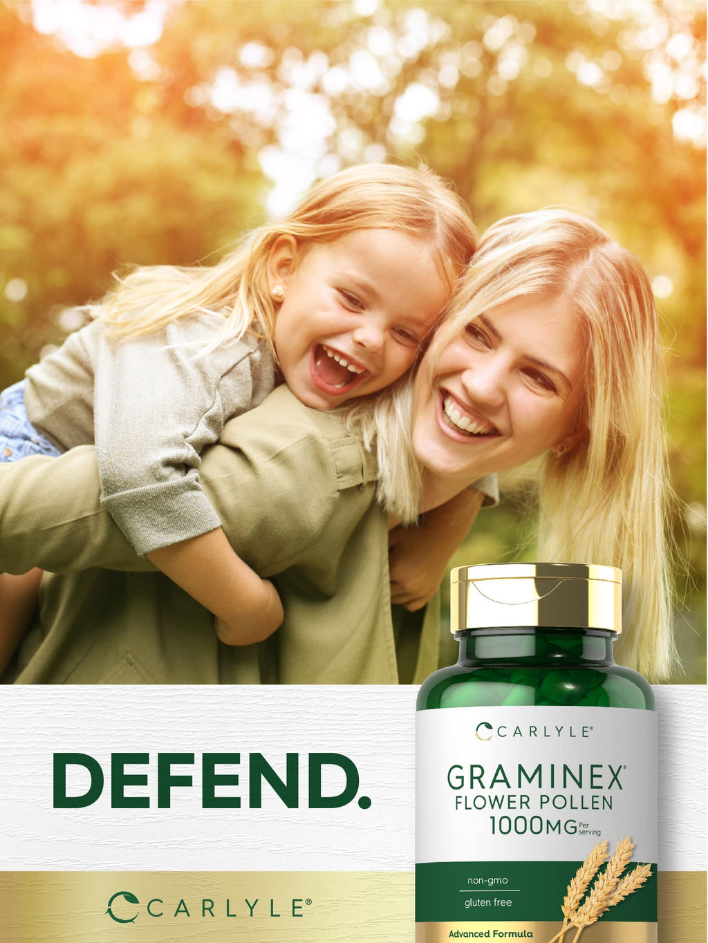 Carlyle Graminex Flower Pollen Extract | 1000 mg | 60 Capsules | Non-GMO & Gluten Free Supplement