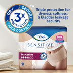 Tena Sensitive Care Adult Maximum Incontinence Underwear for Women, XXL, 56 Count (Waist Size 55in-66in)