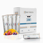 DAILY TRIFECTA 3-in-1 Collagen, Creatine & Electrolyte Stick Packs | Type I Collagen, Creatine Monohydrate, Zero Sugar | 30 Natural Single-Serve Packets | Strength, Hydration & Recovery (Grape)