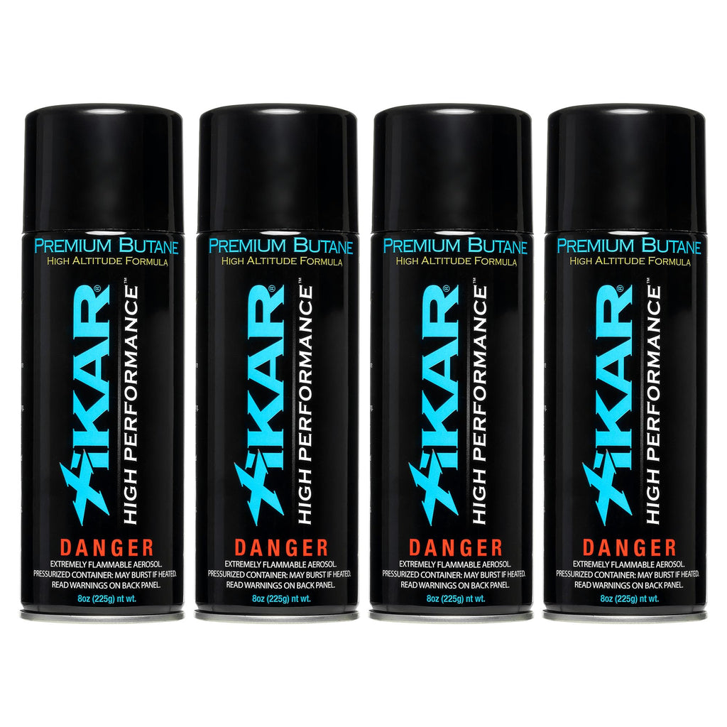 XIKAR PUROFINE Premium Butane Fuel Refill (400ml) 0 Impurities - Ultra Refined, Food Grade, Culinary Butane Refill for Torch & Lighter - Jet Flame Lighter Fuel & Kitchen Torch Refills (4 Pack/8oz)