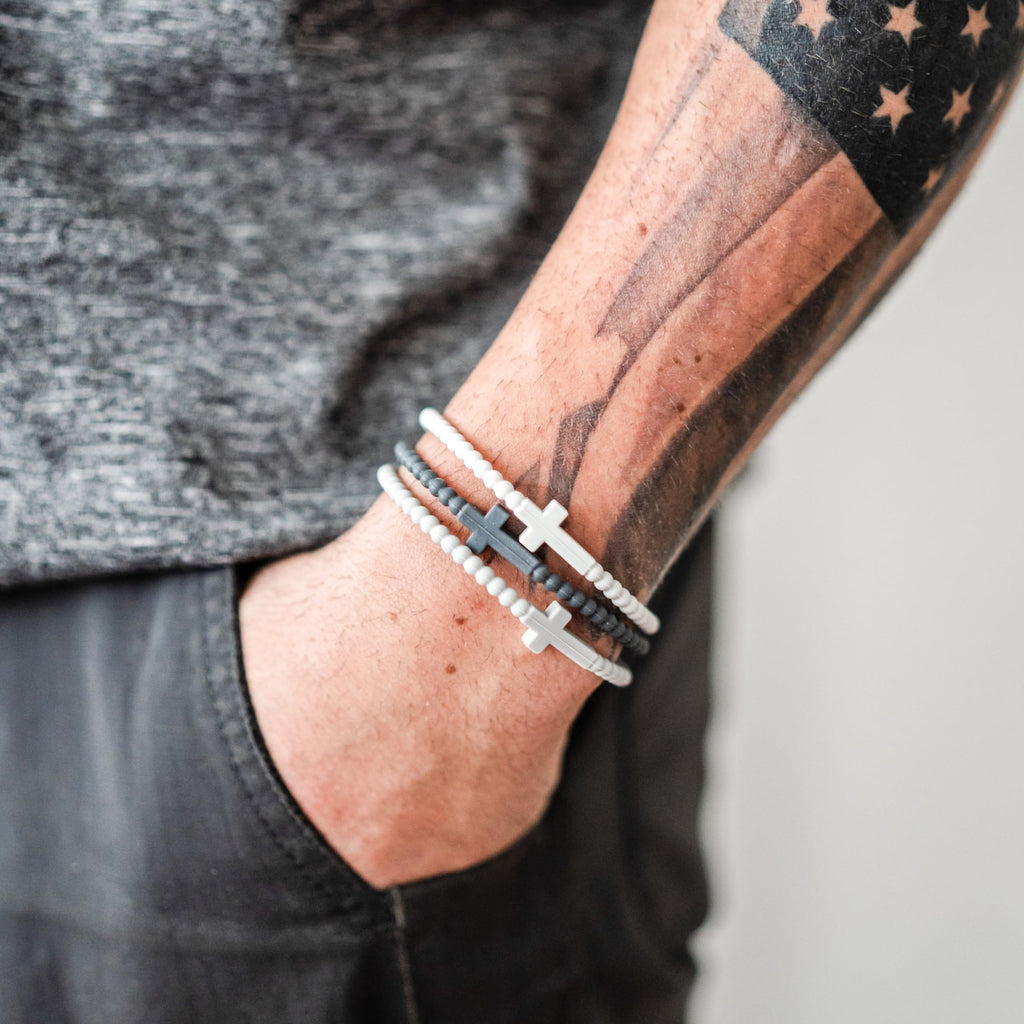 Ryan & Rose Jesus Bracelets - Cross Silicone Bracelet (Landscape (25 Pack), Medium)