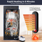 BOCHPOWER Portable Sauna Box, 3.0L Steamer, Remote Control, Folding Chair, 9 Levels (Full Size)