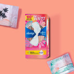 Always Radiant Teen Pads, Size 1, Regular, with Wings, Unscented, 42 Count
