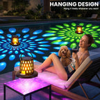 PoolBliss Solar Pool Lights,Flame Floating Pool Lights with Underwater Light,IP68 Waterproof Solar Powered Pool Lighting, 10 Light Modes Hangable Floating Light for Pool Party,Pond Outdoor Decor,2PCS