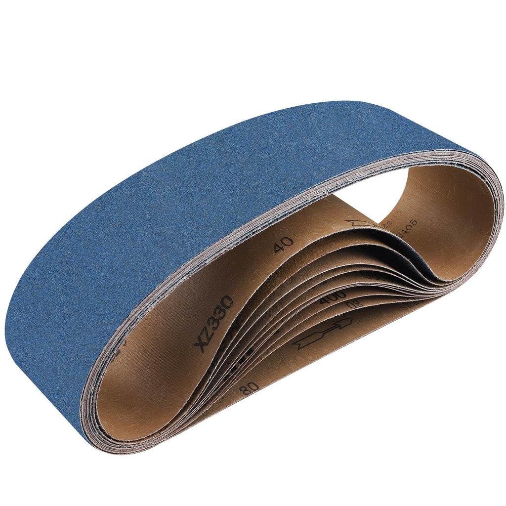 Shineboc 10-Piece 4 x 36 Inch 320 Grit Zirconia Sanding Belts, Heavy Duty Long-lasting Sanding Bands for Belt Sander, Rust Paint Removal, Wood Metal Grinding and Finishing