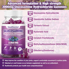 Healtionist 2 Packs 3000mg Glucosamine Chondroitin Gummies with MSM & Elderberry - Extra Strength Joint Health, Flexibility, Antioxidant Immune Support Supplement Gummy for Adults, Men & Women 120 Cts