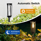 JEJOT Solar Pathway Lights Outdoor Waterproof IP65, 8 Pack Warm White Solar Walkway Lights, Auto On/Off Outdoor Light for Lawn Garden Patio Driveway Decor Landscape Lighting