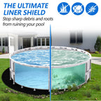 REGMICS 18ft Round Above Ground Pool Pad, 300G/M² (9oz/yz²) Heavy Duty Pool Mats for Floor, Seamless Puncture Resistant Under Pool Mat, Professional Ground Protector for Gravel & Concrete, Black