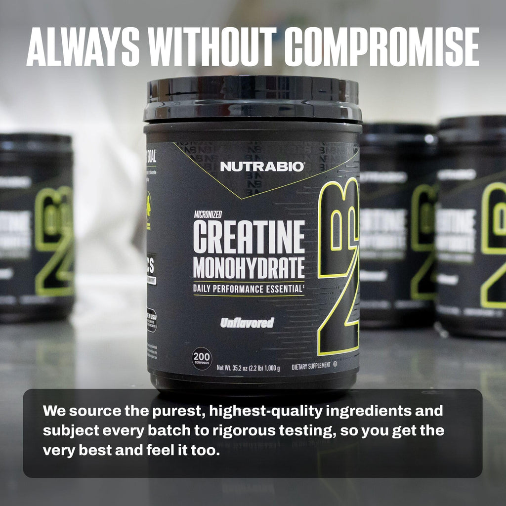 NutraBio Pure Micronized Creatine Monohydrate Powder Supplement, Unflavored, (1000 g) - Supports Bulk Muscle Energy, Recovery, and Strength - HPLC Tested Creatine Powder Supplement for Men and Women