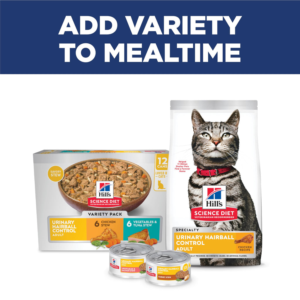 Hill's Science Diet Adult Urinary & Hairball Control Dry Cat Food