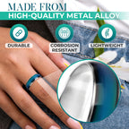 PIKTIME 50 Pcs Mood Rings Bulk, Color-Changing Metal Alloy, 5 Sizes 6-10