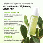 Dr.Melaxin Cactox Pore Relief Jelly Serum Mist, Instant Cooling Face Mist for Pore Tightening & De-Puffing, Hydrating Cactus Serum for Puffy Skin, 80ml (2.7 fl oz)