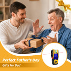 PREXISO 2-in-1 Stud Finder with Laser Level, Rechargeable Multi Surface Cross Line Laser & Wall Stud Scanners Tool for Hanging Frames & Picture, Wood Ac Wire Metal Studs Pipe Detection Gift for Dad
