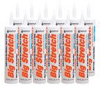 Sashco Big Stretch Acrylic Latex High Performance Caulking Sealant, 10.5 Ounce Cartridge, White (Pack of 12)