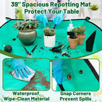 ANPHSIN 44pcs Small Gardening Tools Gifts for Women Beginners, Green