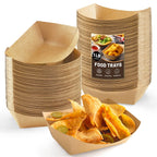 ZORRITA 100 Pack 1 Lb Small Paper Food Trays