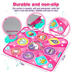 Unicorn Dance Mat for Girls, LED Music Pad, 5 Game Modes, Gift for Kids 3+