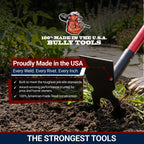 Bully Tools 12-Gauge Two-Prong Weeding Hoe, 58" Fiberglass Long Handle
