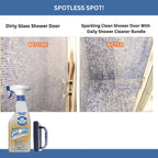 ONE96NINE Daily Shower Spray Kit with 2 Items, Hard Water Spray Foam Cleaner with Glass Stain Remover Scrub Brush. An All In One Shower Cleaner Spray Solution
