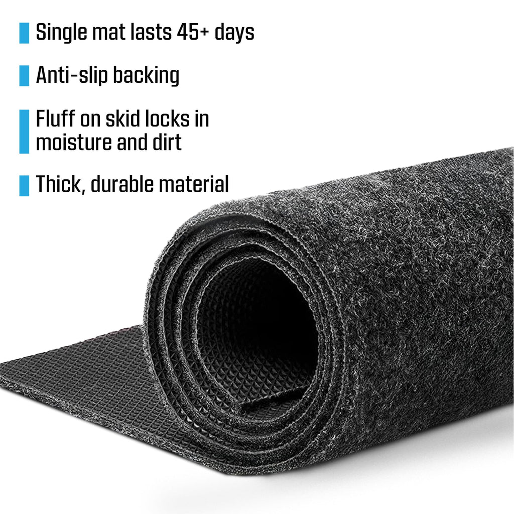 Urinal Mats (12 Pack) - High Absorbent Mats for Men's Restrooms - Mat Man. Large, Black, 12 PCS