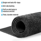 Urinal Mats (12 Pack) - High Absorbent Mats for Men's Restrooms - Mat Man. Large, Black, 12 PCS