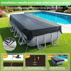 SIHAIAN Earth Anchors Kit with Driving Rod and Hook for SIHAIAN Pool Cover(Soft Surfaces),Suitable for anchoring Basketball Hoop, Pool, Trampoline, gazebos, and Orchards