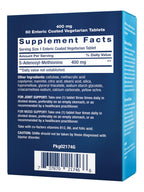 Life Extension Same, S-Adenosyl-Methionine, 400 mg, Best-Selling Mood Health, Liver Health and Joint Support Supplement, Non-GMO, Vegetarian, Gluten Free, 60 enteric-Coated Tablets