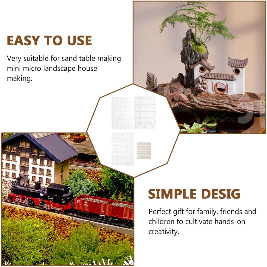 BESTonZON 1set Miniature Brick Mold for Sand Table Building Lightweight Mold Making Supplies for Crafting Landscapes and Miniature Scenes