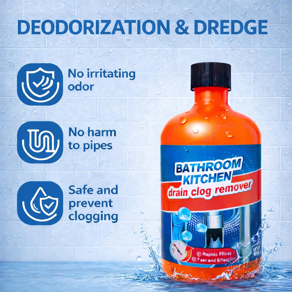Drain Clog Remover, Liquid Plumber Drain Cleaner, Sink Cleaner Garbage Disposal and Deodorizer, Pipe Cleaners for Shower or Sink Drains, Professional Toilet Unclogs and Removes Hair, Blockage (2 pcs)