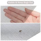 SAKURRY Window Screen Replacement Kit, 48'' x 99'' Fiberglass Screen Mesh with Rolling Tool and Screen Retainer Spline, DIY Adjustable Screen Door Mesh for Window, Door and Patio, Gray