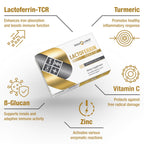 bioQuad Lactoferrin Gold 1.8 - for Immune Support, Digestive Health, and Iron Absorption - Lactose-Free, Gluten-Free, Non-GMO (60 Count)