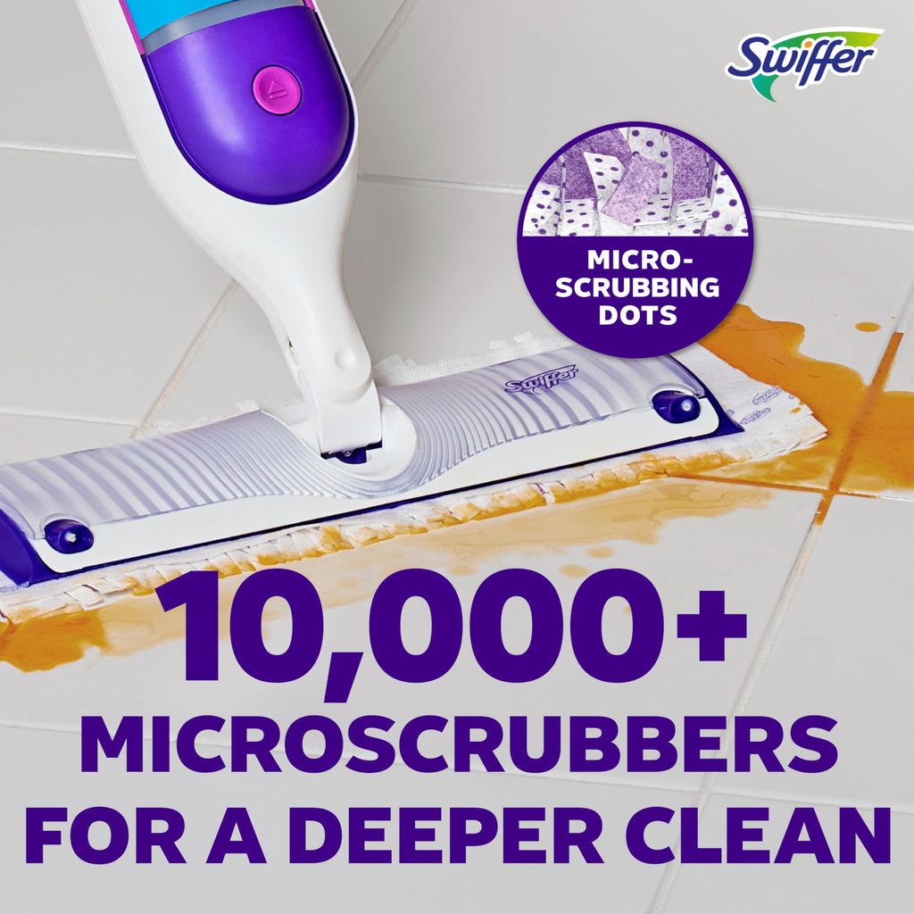 Mop Heavy Quality Floor Mop with Bucket, Flexible Kitchen tap Flat Squeeze Cleaning Supplies 360 Flexible Head/2 Reusable Pads Clean Home Floor Cleaners (White)