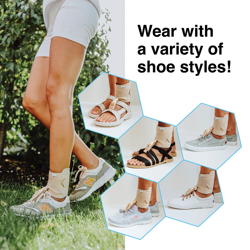 Dosh AFO Foot Drop Brace - Drop Foot Braces - Foot Drop Brace for Walking - AFO Brace - Drop Foot Brace for Walking With Shoes - Ankle Foot Orthosis – (Beige)