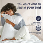 Beckham Hotel Collection Bed Pillows King Size Set of 2 - Down Alternative Pillow for Back, Stomach or Side Sleepers