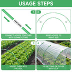 72 Pieces Garden Hoops for Raised Beds Fiberglass Support Greenhouse Hoops