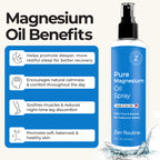 Pure Magnesium Oil Spray 8oz (Single) – USP Grade – Topical for Feet, Body, Muscles, Leg Cramps & Sleep – Extra Strength, Less Sting – 100% Organic & Natural — Made in USA