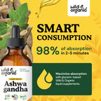 Wild & Organic Ashwagandha Drops - Mood Support & Positive Energy - 500 mg Ashwagandha for Women & Men - Add to Tea Liquid Extract for Relaxation - Non-GMO, Sugar & Alcohol-Free Tincture - 4 fl oz