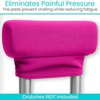 Vive Premium Crutch Pads & Hand Grips - Comfortable, Breathable, Machine Washable Padding - Moisture Wicking & Odor Reducing Pillow Accessory Covers for Adult & Youth Walking Crutches
