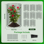 8 Pack Plant Protector from Animals, Wire Mesh Plant Cages for Garden – Sturdy Metal Plant Protectors to Keep Rabbits, Squirrels, and Animals Out – Ideal for Vegetables, Flowers, and Outdoor Plants