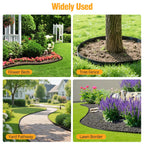 40FT Landscape Edging No-Dig, 2 Inch Tall Heavy Duty Plastic Garden Edging Border with 40 Anchoring Spikes for Lawn, Flower Bed & Decorative Yard