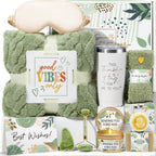 Self Care Gifts for Women Get Well Soon Gifts Basket, Birthday Gifts for Women Care Package Relaxing Spa Gifts Thinking of You Gifts w/ Blanket, Unique Christmas Gifts for Mom Her Friend Sister Wife
